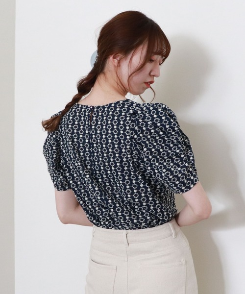 archives（アルシーヴ）の「【入荷禁止】刺繍レースパワショルブラウス（シャツ/ブラウス・レディース・ネイビー/オフホワイト/オレンジ・MEDIUM）」の11枚目の写真