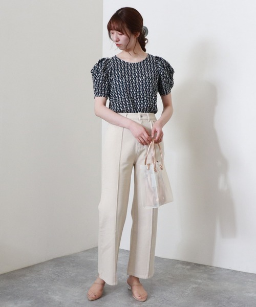 archives（アルシーヴ）の「【入荷禁止】刺繍レースパワショルブラウス（シャツ/ブラウス・レディース・ネイビー/オフホワイト/オレンジ・MEDIUM）」の12枚目の写真