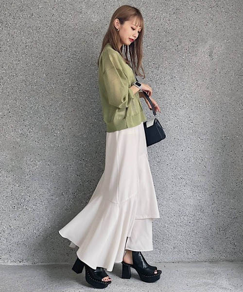 PAGEBOY（ページボーイ）の「リーフティアードスカート（スカート・レディース・ブラック/オリーブ/グレイッシュベージュ/イエロー系その他・FREE）」の13枚目の写真