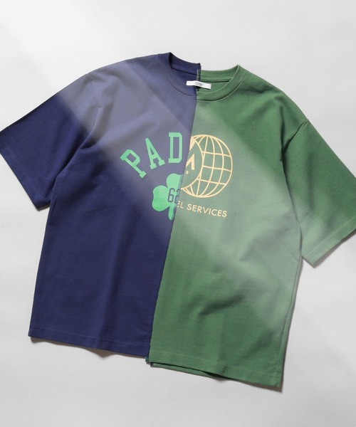 JOURNAL STANDARD relume（ジャーナルスタンダード　レリューム）の「PRINT SWITCH Tシャツ（Tシャツ/カットソー・メンズ・ネイビー/イエロー/グリーン/スミクロ・MEDIUM/LARGE）」の2枚目の写真
