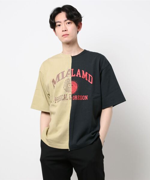 JOURNAL STANDARD relume（ジャーナルスタンダード　レリューム）の「PRINT SWITCH Tシャツ（Tシャツ/カットソー・メンズ・ネイビー/イエロー/グリーン/スミクロ・MEDIUM/LARGE）」の7枚目の写真
