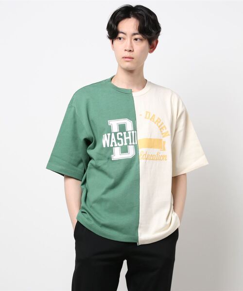 JOURNAL STANDARD relume（ジャーナルスタンダード　レリューム）の「PRINT SWITCH Tシャツ（Tシャツ/カットソー・メンズ・ネイビー/イエロー/グリーン/スミクロ・MEDIUM/LARGE）」の8枚目の写真