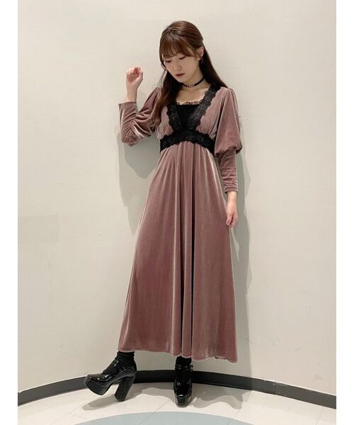 EATME（イートミー）の「ジュリエットスリーブワンピース（ワンピース・レディース・ブラック/ピンク/ワイン・SMALL/MEDIUM）」の9枚目の写真