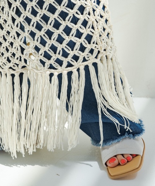 Kastane(カスタネ)の「マクラメ編みワンピース(ワンピース・レディース・グリーン/アイボリー・FREE)」の18枚目の写真