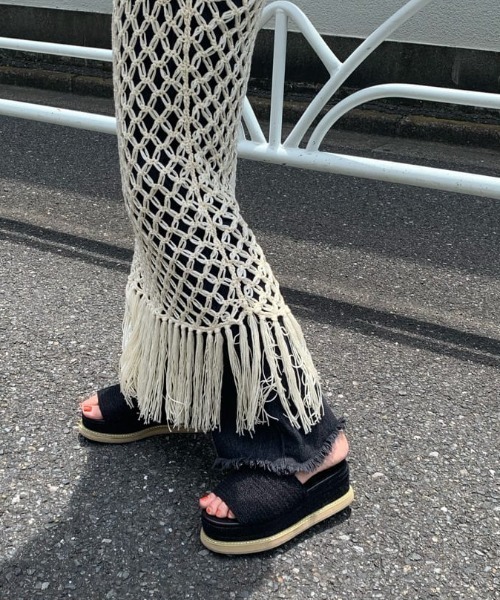 Kastane(カスタネ)の「マクラメ編みワンピース(ワンピース・レディース・グリーン/アイボリー・FREE)」の21枚目の写真