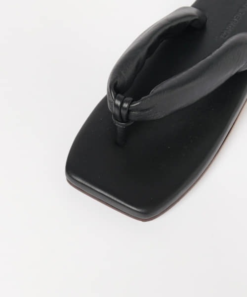 【新品未使用】WANDERUNG ワンデルング レザートングサンダル　ブラック WANDERUNG ワンデルング *leather thong sandals トングサンダル