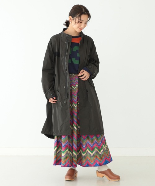 BEAMS BOY / シェブロン プリントスカート