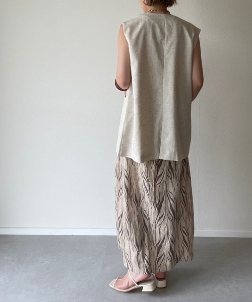 y/m by misato(イムバイミサト)の「ゼブラ柄ストレートスカート(スカート・レディース・アイボリー/モカ・FREE)」の7枚目の写真