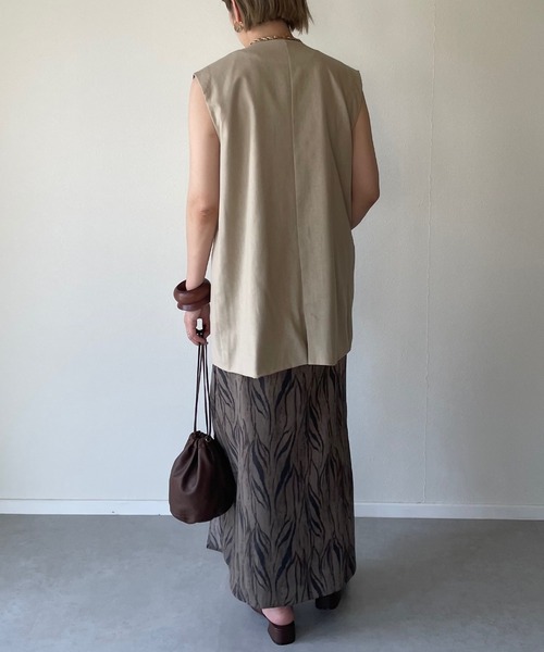 y/m by misato(イムバイミサト)の「ゼブラ柄ストレートスカート(スカート・レディース・アイボリー/モカ・FREE)」の14枚目の写真