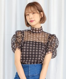 TITTY&CO. | ギャザースリーブシアートップス(シャツ/ブラウス)