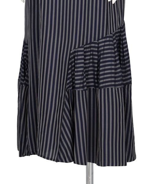 Pulla トーガ プルラ のファッション キュプラ キュプラ ストライプワンピース ワンピース Toga Pulla Pulla Toga