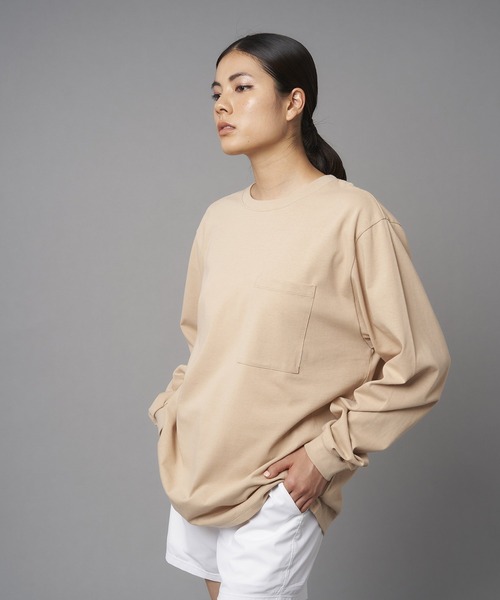 GUACAMOLE(ガカモレ)の「Function pocket t shirt/long(Tシャツ/カットソー・メンズ・ブラック/ホワイト/グレー/ベージュ・LXL/ML)」の1枚目の写真