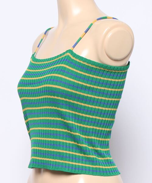 Anuenue（アヌエヌエ）の「カラフルボーダー リブキャミソール（キャミソール・レディース・ホワイト/ネイビー/ピンク/イエロー/グリーン・FREE）」の13枚目の写真
