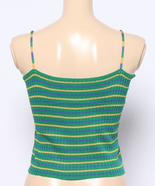 Anuenue（アヌエヌエ）の「カラフルボーダー リブキャミソール（キャミソール・レディース・ホワイト/ネイビー/ピンク/イエロー/グリーン・FREE）」の8枚目の写真