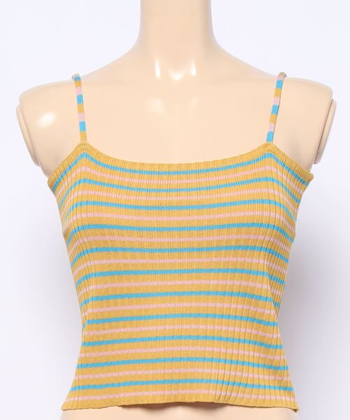Anuenue（アヌエヌエ）の「カラフルボーダー リブキャミソール（キャミソール・レディース・ホワイト/ネイビー/ピンク/イエロー/グリーン・FREE）」の15枚目の写真