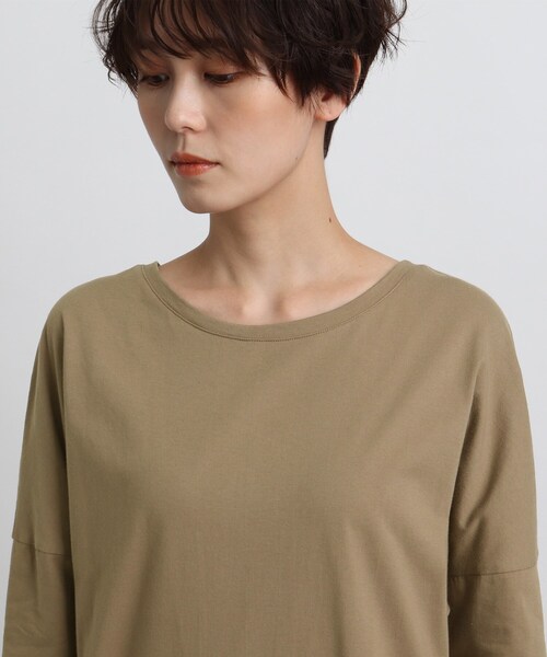 INDIVI（インディヴィ）の「◆【洗える】ドルマンカットソーワンピース（ワンピース・レディース・オレンジ/ブラウン系/ブラック・05/34/38）」の13枚目の写真