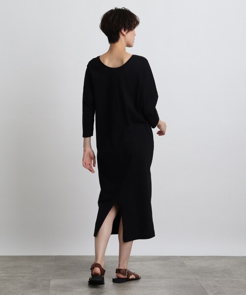 INDIVI（インディヴィ）の「◆【洗える】ドルマンカットソーワンピース（ワンピース・レディース・オレンジ/ブラウン系/ブラック・05/34/38）」の8枚目の写真