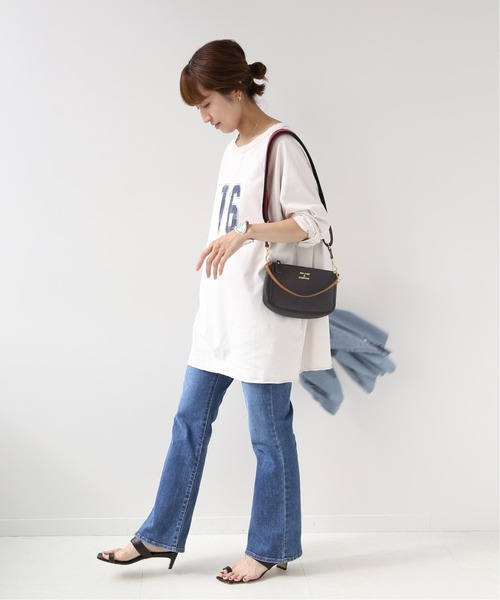 FRAMeWORK（フレームワーク）の「ナンバーTシャツ◆（Tシャツ/カットソー・レディース・グリーン/アイボリー・FREE）」の21枚目の写真