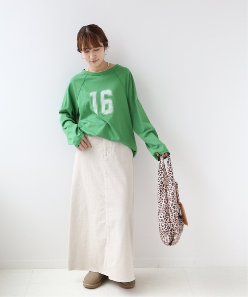 FRAMeWORK（フレームワーク）の「ナンバーTシャツ◆（Tシャツ/カットソー・レディース・グリーン/アイボリー・FREE）」の18枚目の写真