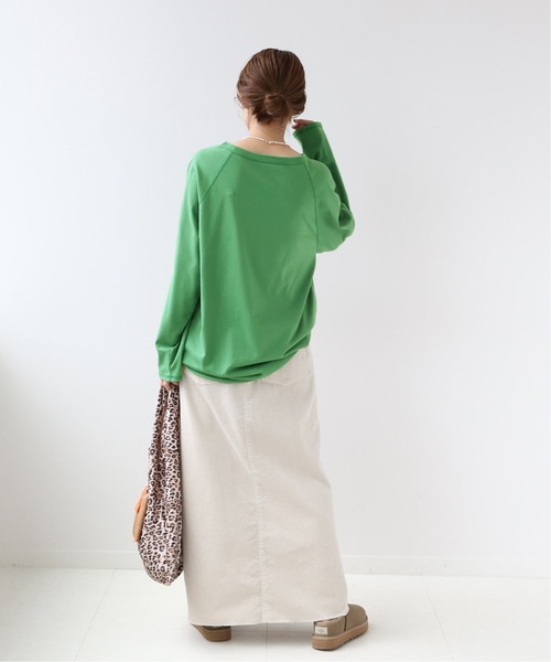 FRAMeWORK（フレームワーク）の「ナンバーTシャツ◆（Tシャツ/カットソー・レディース・グリーン/アイボリー・FREE）」の22枚目の写真