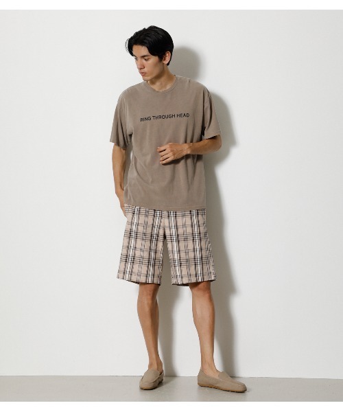 AZUL by moussy（アズールバイマウジー）の「PIGMENT GRAPHIC TEE / ピグメント グラフィックTシャツ（Tシャツ/カットソー・メンズ・ホワイト/ライトブラック/ライトベージュ・MEDIUM/LARGE）」の13枚目の写真