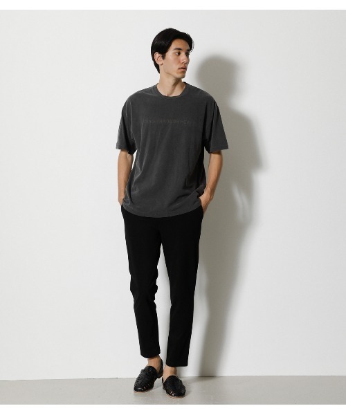 AZUL by moussy（アズールバイマウジー）の「PIGMENT GRAPHIC TEE / ピグメント グラフィックTシャツ（Tシャツ/カットソー・メンズ・ホワイト/ライトブラック/ライトベージュ・MEDIUM/LARGE）」の8枚目の写真