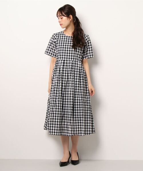 and R（アンドアール）の「ギンガムチェックバックリボンワンピース（ワンピース・レディース・ブラック・FREE）」の7枚目の写真