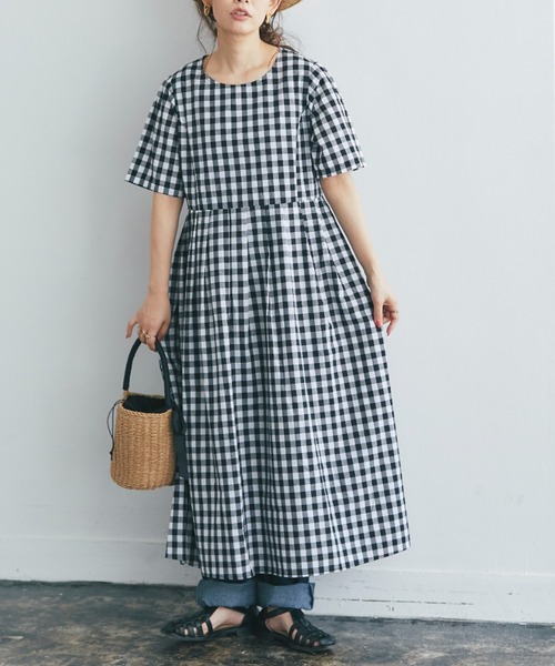 and R（アンドアール）の「ギンガムチェックバックリボンワンピース（ワンピース・レディース・ブラック・FREE）」の16枚目の写真