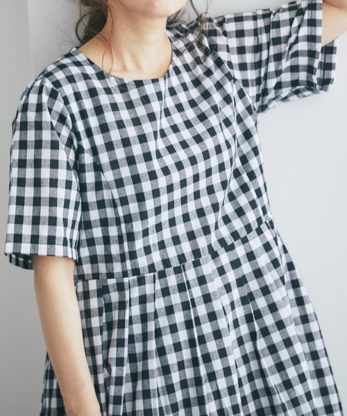 and R（アンドアール）の「ギンガムチェックバックリボンワンピース（ワンピース・レディース・ブラック・FREE）」の18枚目の写真