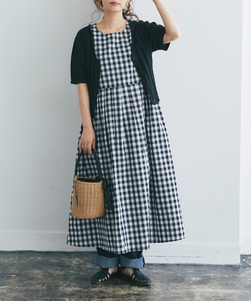 and R（アンドアール）の「ギンガムチェックバックリボンワンピース（ワンピース・レディース・ブラック・FREE）」の17枚目の写真