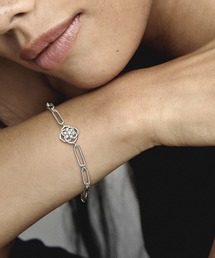 PANDORA（パンドラ）の「ローズペタル リンク チェーン ブレスレット
