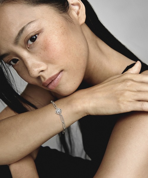 PANDORA（パンドラ）の「ローズペタル リンク チェーン ブレスレット