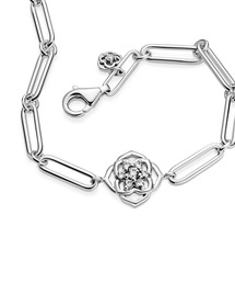 PANDORA（パンドラ）の「ローズペタル リンク チェーン ブレスレット