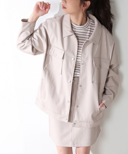 Honeys（ハニーズ）の「合皮ジャケット（その他アウター）」 - WEAR