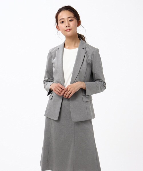 UNTITLED ソフィアツイードジャケット ノーカラー ブラック UNTITLED