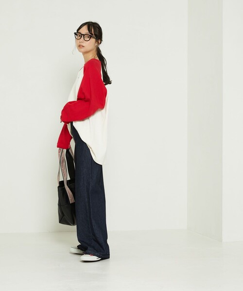 FREAK'S STORE(フリークスストア)の「TOWN CRAFT × FREAK'S STORE/タウンクラフト 別注 ベースボールTシャツ(Tシャツ/カットソー・レディース・レッド/ブラック/グリーン/ブルー・フリ-)」の8枚目の写真