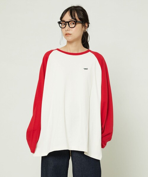 FREAK'S STORE(フリークスストア)の「TOWN CRAFT × FREAK'S STORE/タウンクラフト 別注 ベースボールTシャツ(Tシャツ/カットソー・レディース・レッド/ブラック/グリーン/ブルー・フリ-)」の9枚目の写真