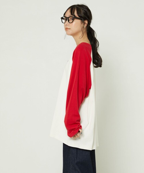 FREAK'S STORE(フリークスストア)の「TOWN CRAFT × FREAK'S STORE/タウンクラフト 別注 ベースボールTシャツ(Tシャツ/カットソー・レディース・レッド/ブラック/グリーン/ブルー・フリ-)」の10枚目の写真