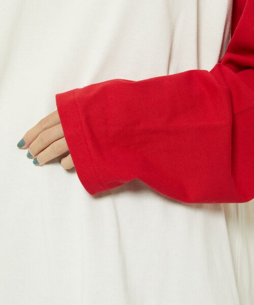 FREAK'S STORE(フリークスストア)の「TOWN CRAFT × FREAK'S STORE/タウンクラフト 別注 ベースボールTシャツ(Tシャツ/カットソー・レディース・レッド/ブラック/グリーン/ブルー・フリ-)」の12枚目の写真