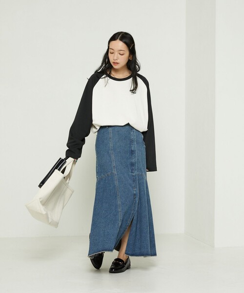 FREAK'S STORE(フリークスストア)の「TOWN CRAFT × FREAK'S STORE/タウンクラフト 別注 ベースボールTシャツ(Tシャツ/カットソー・レディース・レッド/ブラック/グリーン/ブルー・フリ-)」の18枚目の写真