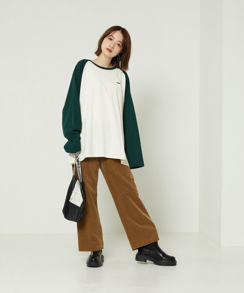 FREAK'S STORE(フリークスストア)の「TOWN CRAFT × FREAK'S STORE/タウンクラフト 別注 ベースボールTシャツ(Tシャツ/カットソー・レディース・レッド/ブラック/グリーン/ブルー・フリ-)」の20枚目の写真