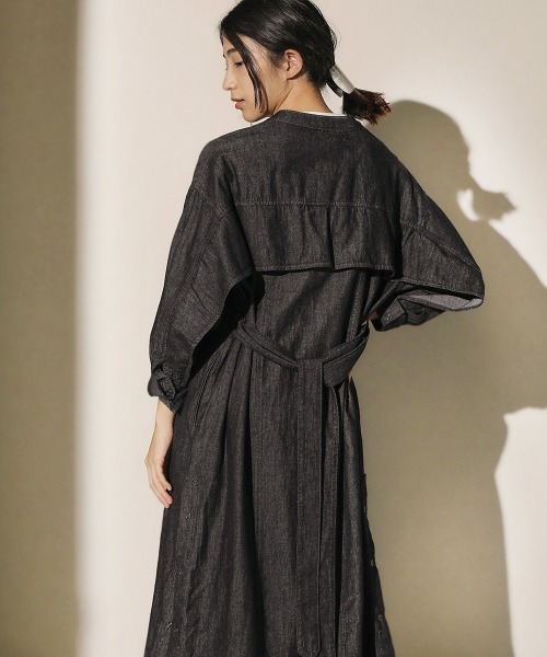 セール コットンデニムbackフリルワンピース ワンピース Bou Jeloud ブージュルード のファッション通販 Zozotown