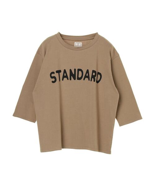 CRAFT STANDARD BOUTIQUE（クラフトスタンダードブティック）の「ロゴプリント8分TEE　＊（Tシャツ/カットソー・レディース・オートミール/チャコールグレー/ベージュ/グリーン・FREE）」の11枚目の写真