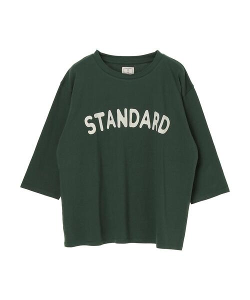 CRAFT STANDARD BOUTIQUE（クラフトスタンダードブティック）の「ロゴプリント8分TEE　＊（Tシャツ/カットソー・レディース・オートミール/チャコールグレー/ベージュ/グリーン・FREE）」の12枚目の写真