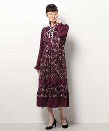 axes femme | フラワープリントレーシーＯＰ(ワンピース)