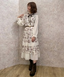 axes femme | フラワープリントレーシーＯＰ(ワンピース)