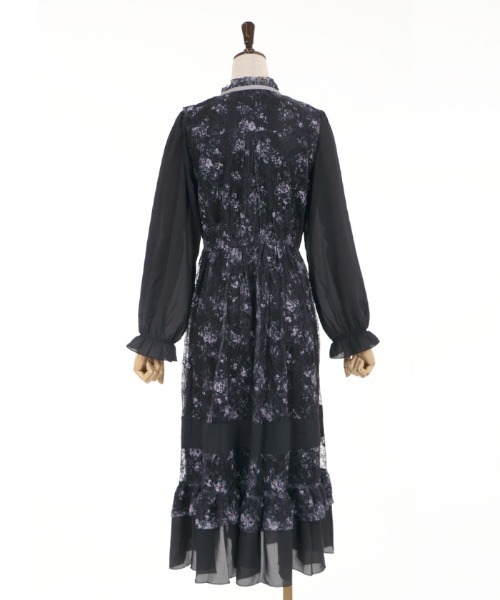 axes femme（アクシーズファム）の「フラワープリントレーシーＯＰ（ワンピース・レディース・キナリ/ワイン/ブラック・MEDIUM）」の17枚目の写真