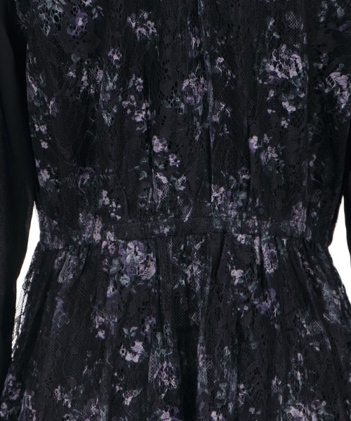 axes femme（アクシーズファム）の「フラワープリントレーシーＯＰ（ワンピース・レディース・キナリ/ワイン/ブラック・MEDIUM）」の12枚目の写真