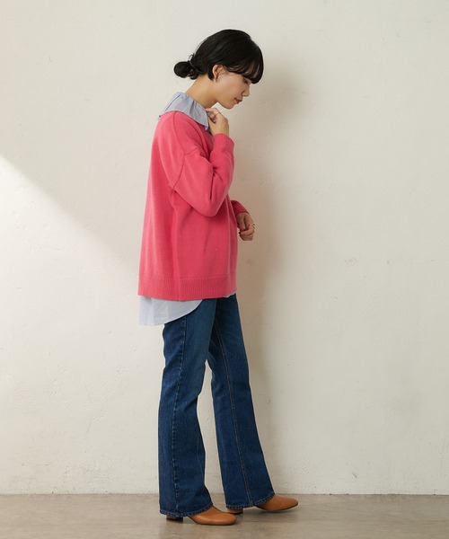 SHENERY（シーナリー）の「バックスリットニットプルオーバー（ニット/セーター・レディース・グリーン/ピンク・FREE）」の15枚目の写真