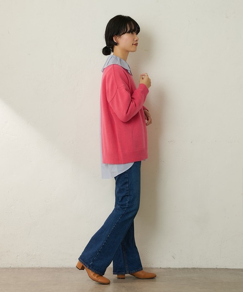 SHENERY（シーナリー）の「バックスリットニットプルオーバー（ニット/セーター・レディース・グリーン/ピンク・FREE）」の16枚目の写真